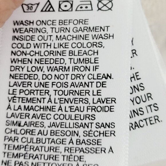 Lucky Brand Sz Large Women's Hooded Cropped Shirt Rolled Hem Animal Print Cream - Picture 7 of 9